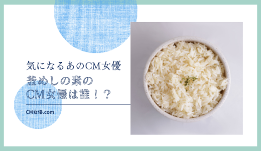 釜めしの素のCM女優は誰！？